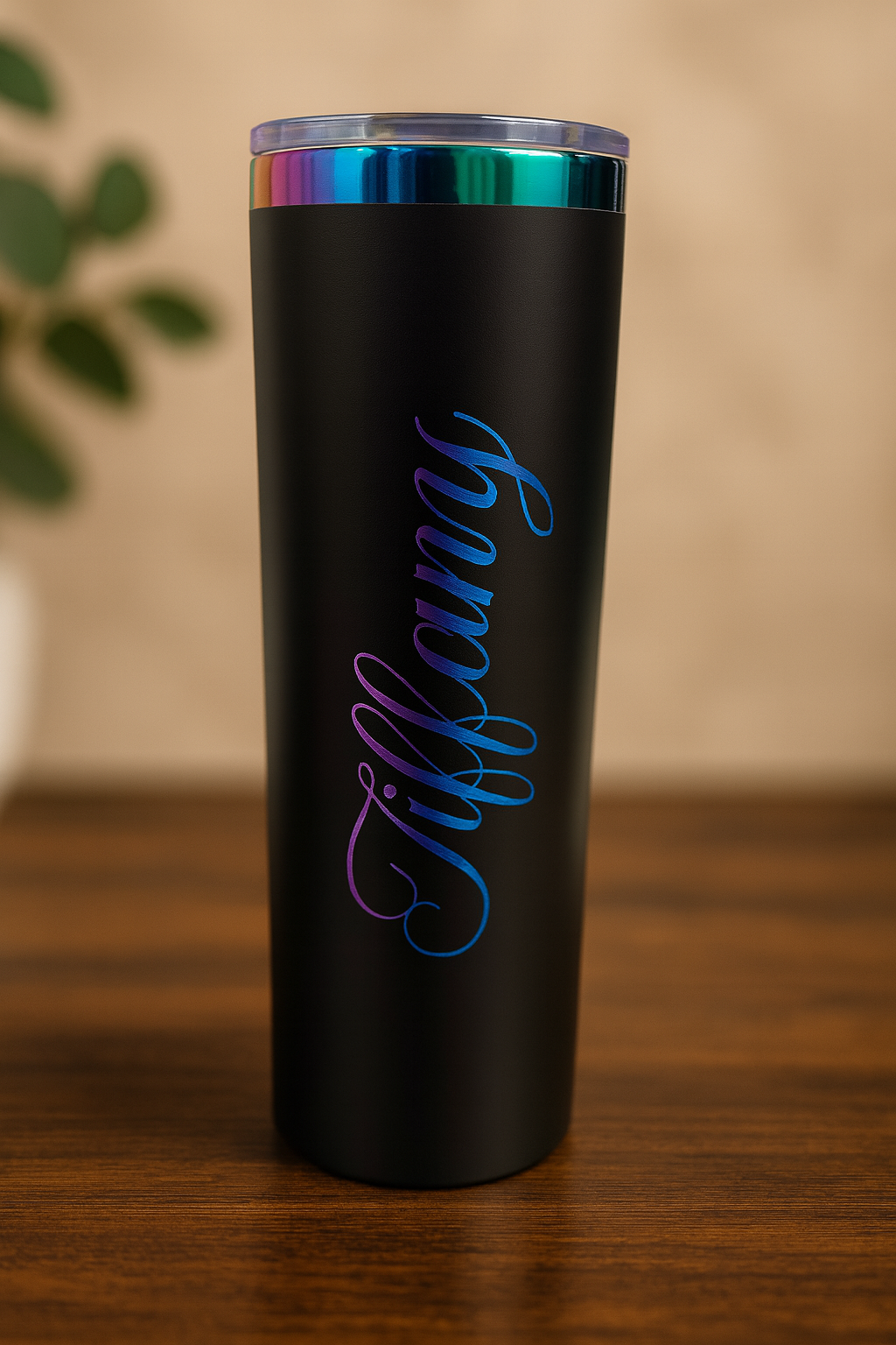 Custom Engraved 20oz Skinny Tumbler | Personalized Name Tumbler