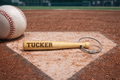 Customer Engraved Baseball Bat Bag Tag - 6" Personalized Bat Zipper Pull