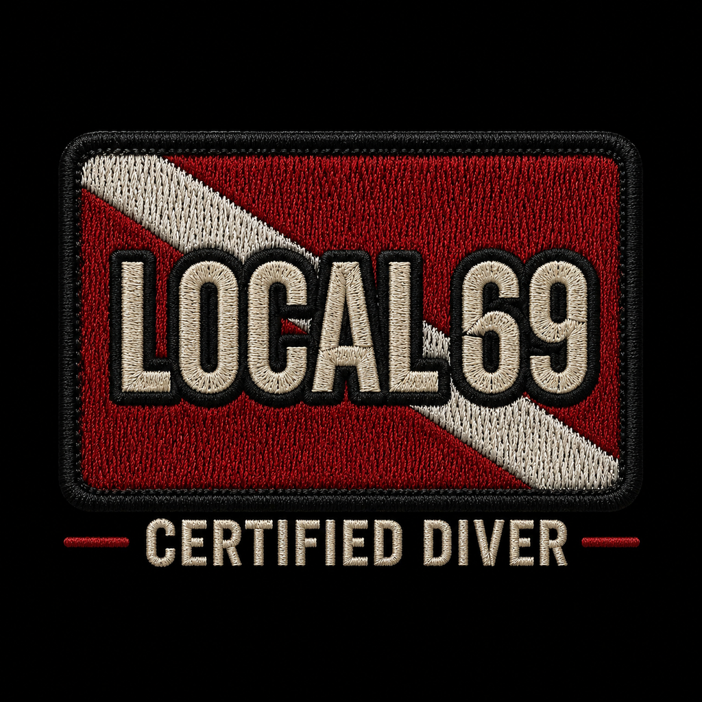 Local 69 Certified Muff Diver T‑Shirt | Funny Scuba Diving Shirt