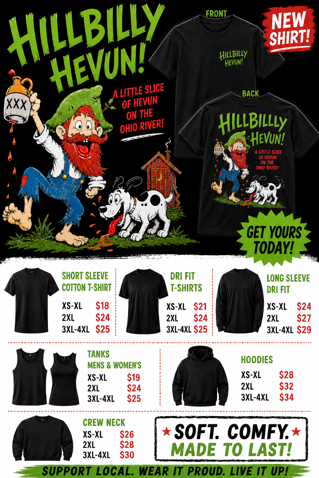 Hillbilly Hevun Ohio River apparel flyer
