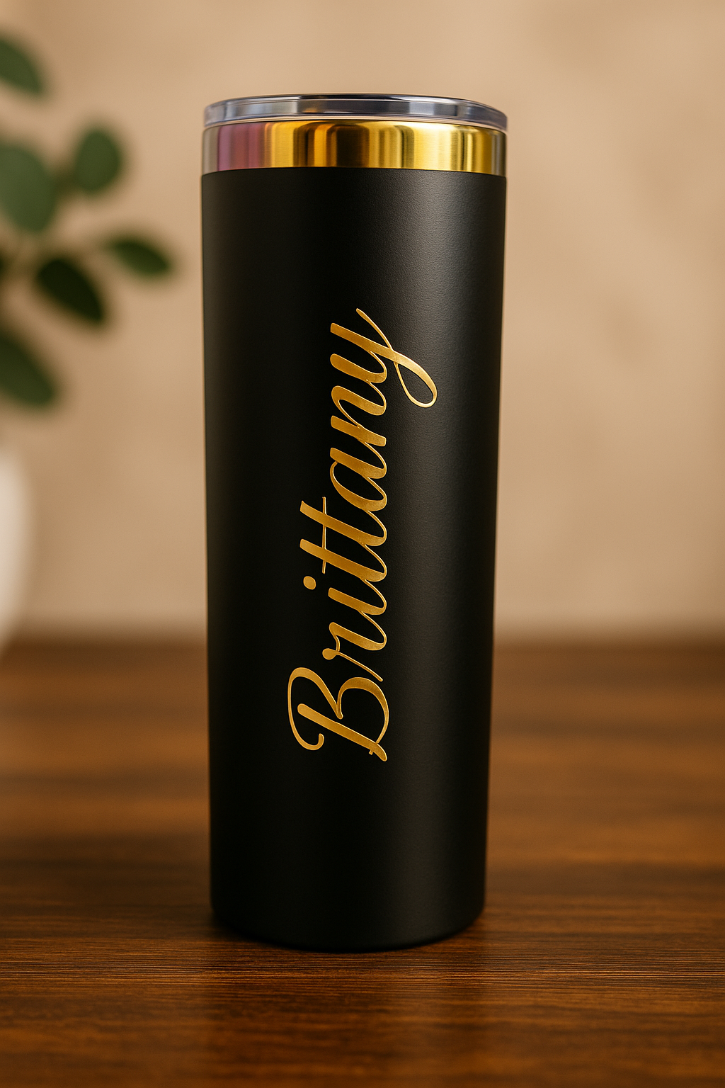 Custom Engraved 20oz Skinny Tumbler | Personalized Name Tumbler
