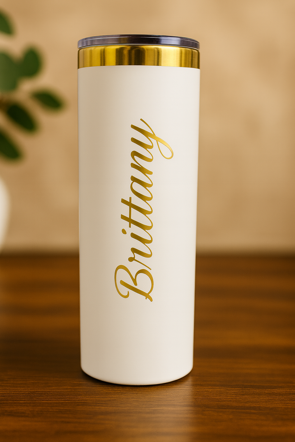 Custom Engraved 20oz Skinny Tumbler | Personalized Name Tumbler