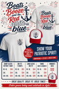Boats Booze and the Red White and Blue patriotic boating apparel