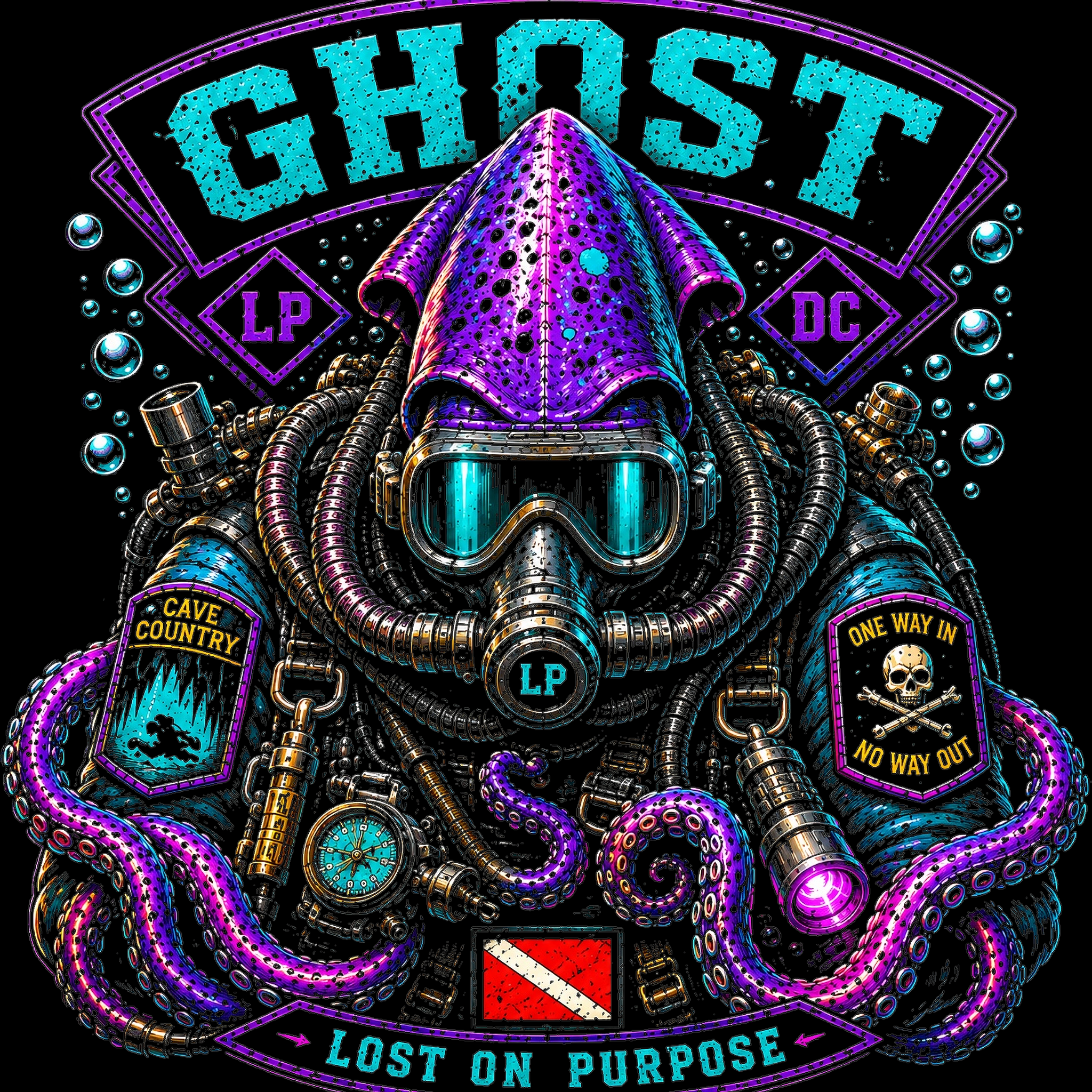 Ghost Lost on Purpose LP Depth Co back artwork