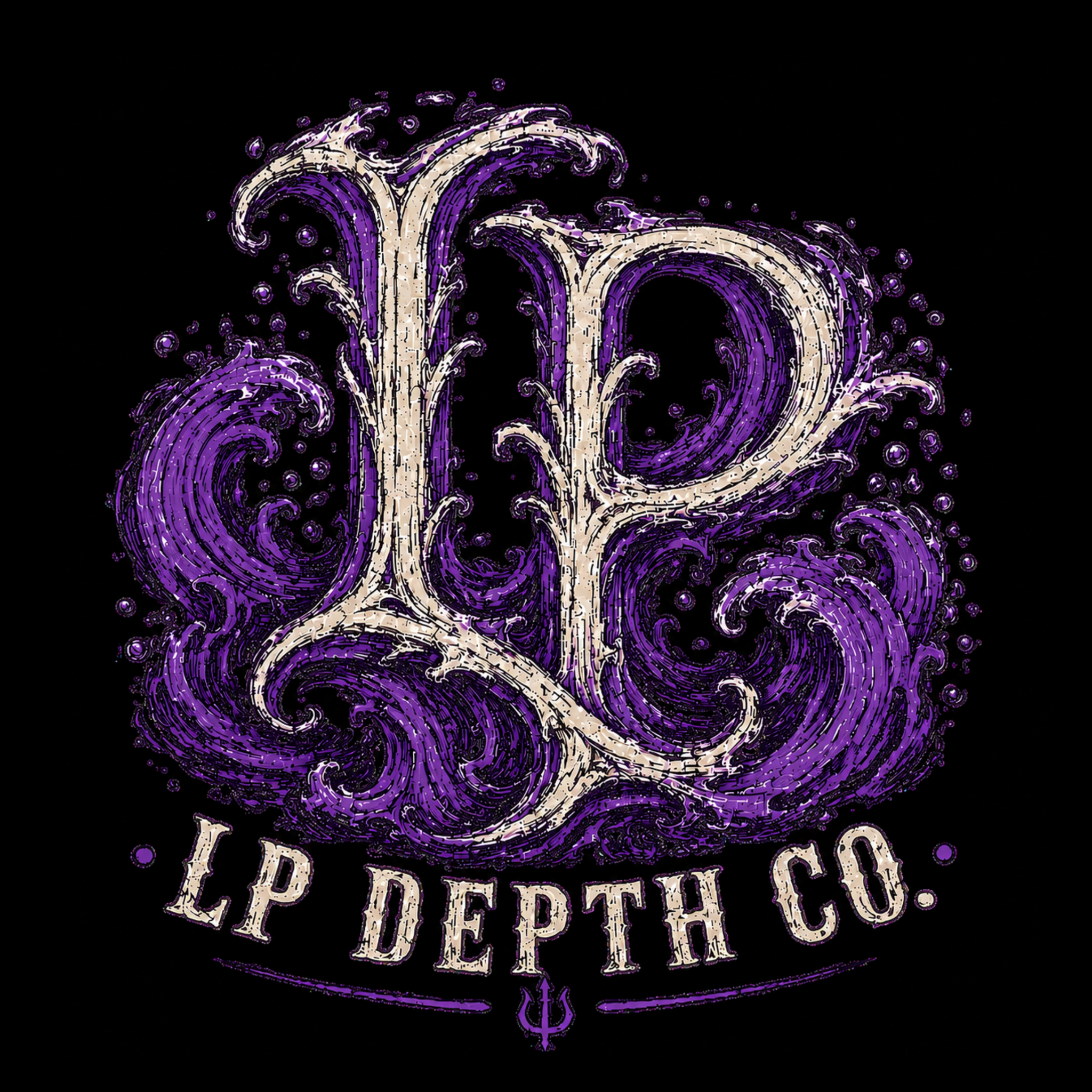LP Depth Co purple front chest logo artwork