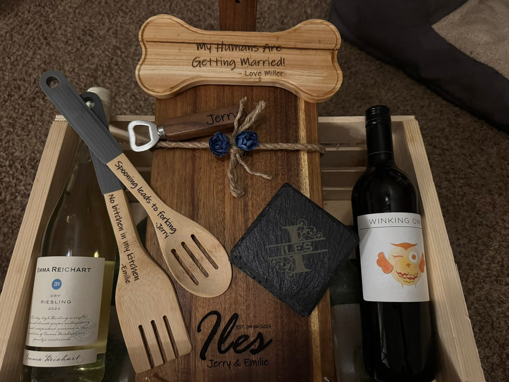 Personalized Wedding Gift Bundle | 11-Piece Laser Engraved Set