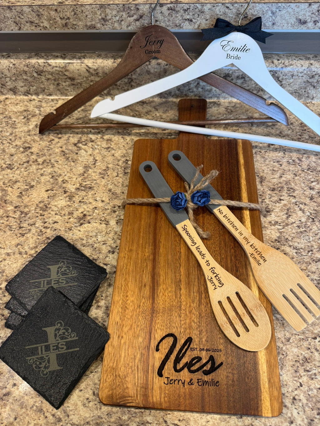 Personalized Wedding Gift Bundle | 11-Piece Laser Engraved Set