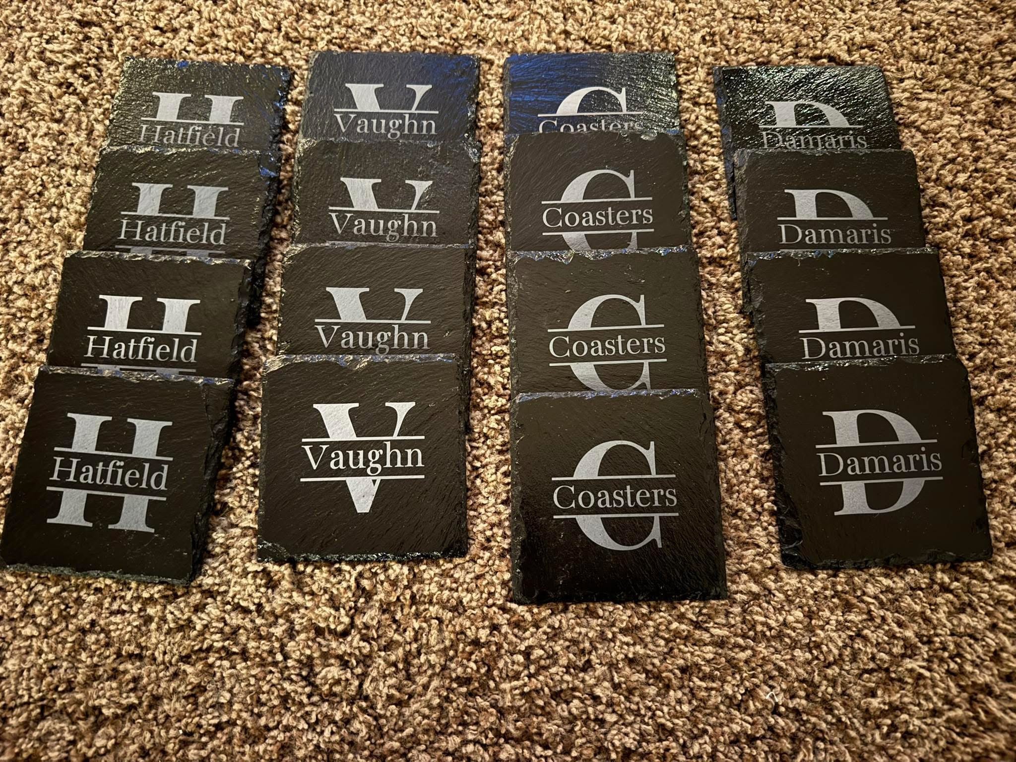 Personalized Slate Coasters Set of 4