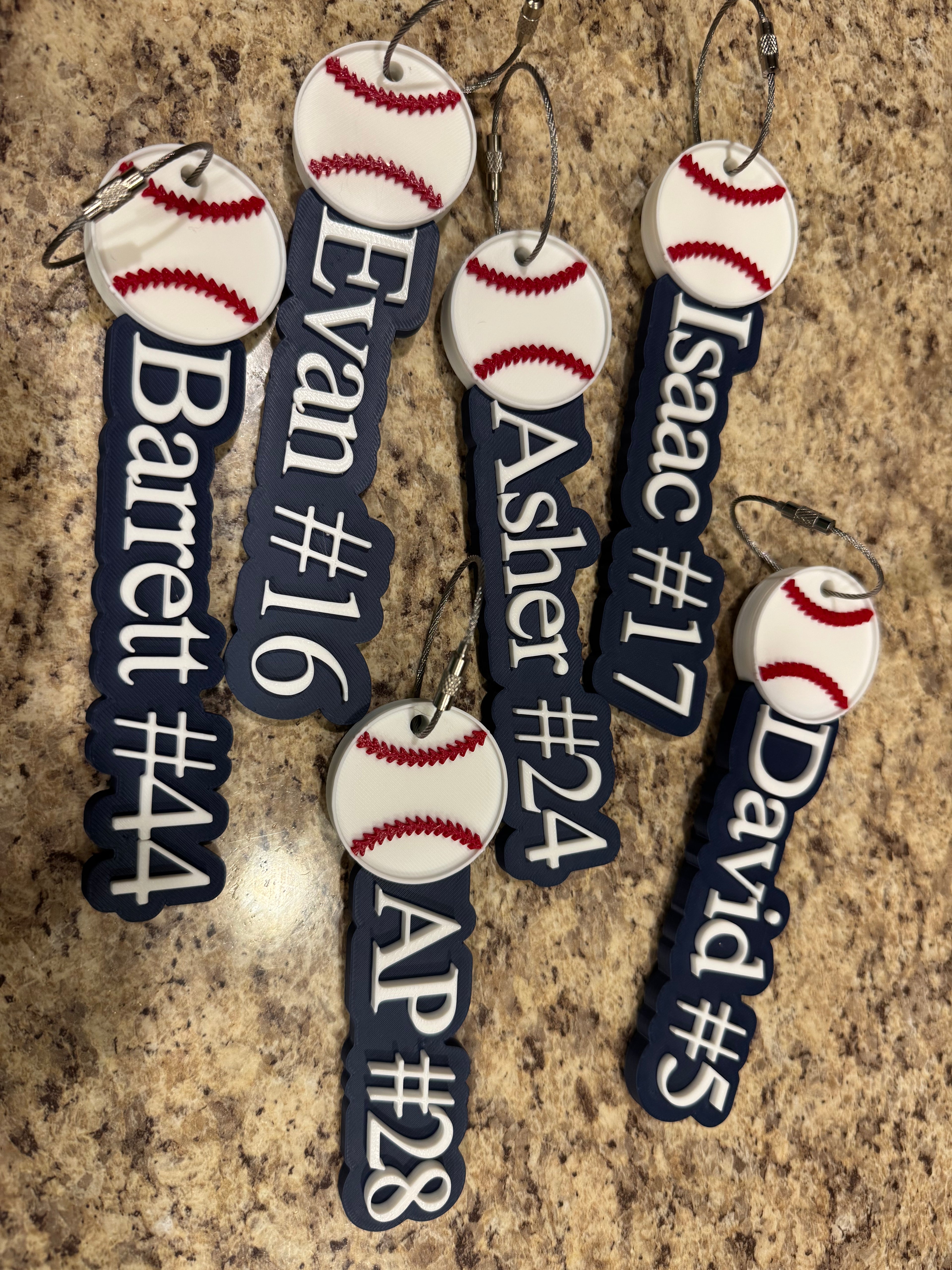 Custom Baseball Bag Tags