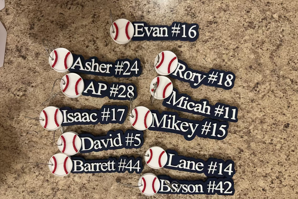 Custom Baseball Bag Tags
