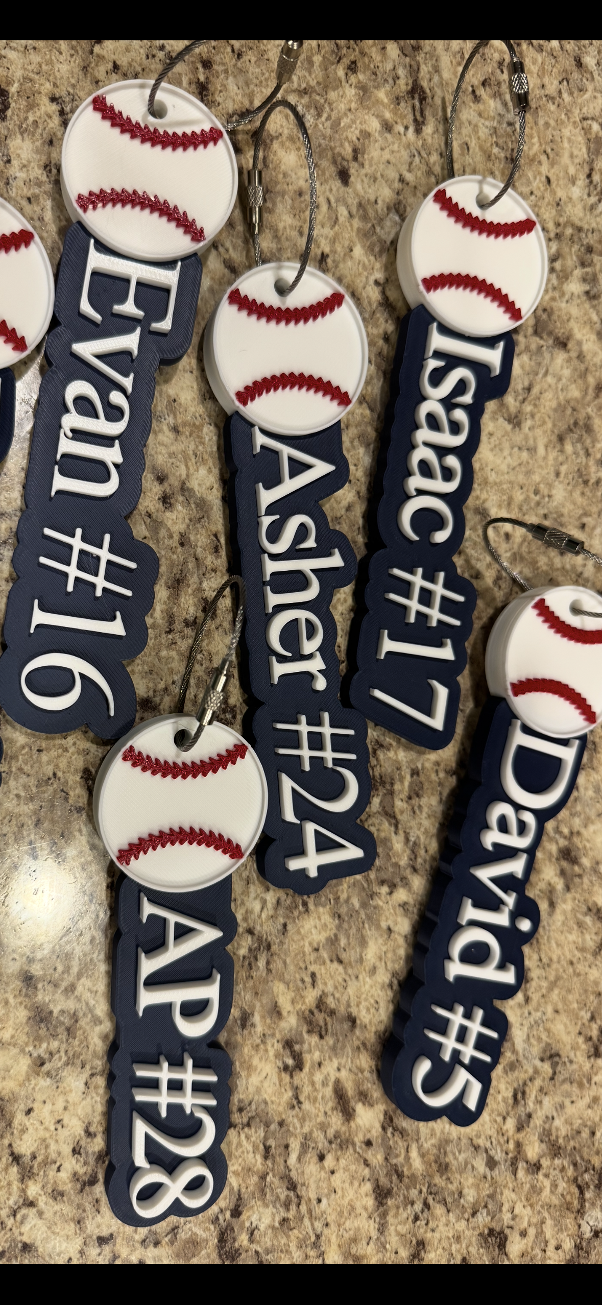 Custom Baseball Bag Tags