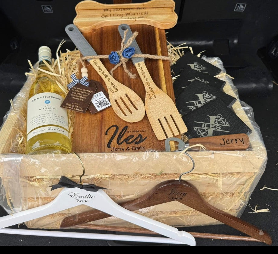 Personalized Wedding Gift Bundle | 11-Piece Laser Engraved Set