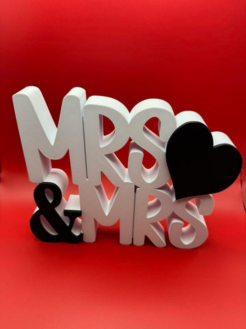 3D Printed Wedding Table Decoration | Mr. & Mrs., Mr. & Mr., Mrs. & Mrs.