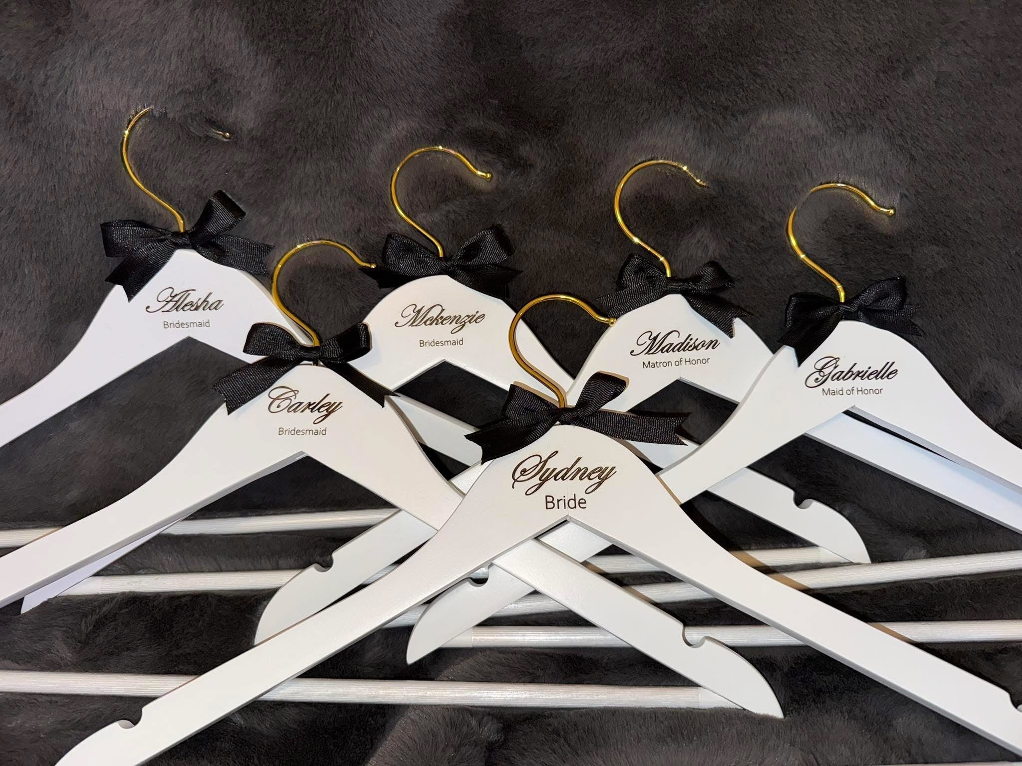 Custom Laser Engraved Wood Hangers | Personalized Wedding & Gift Hangers