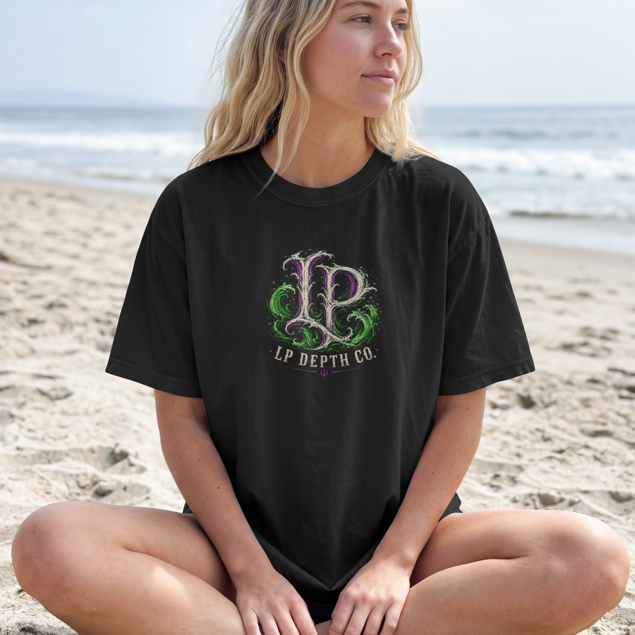 Release the Kraken LP Depth Co front logo T-shirt mockup