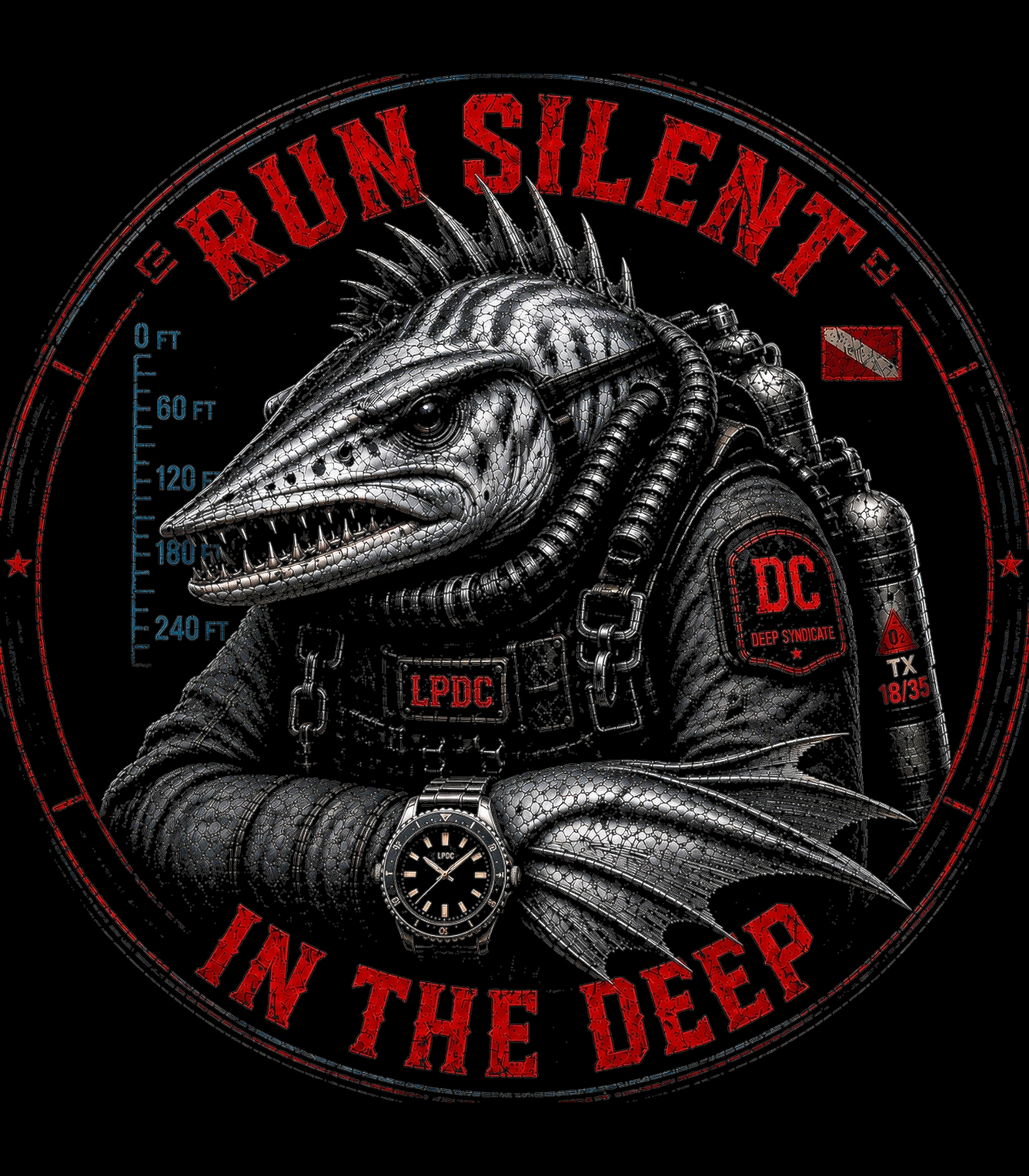Run Silent In The Deep LP Depth Co back artwork