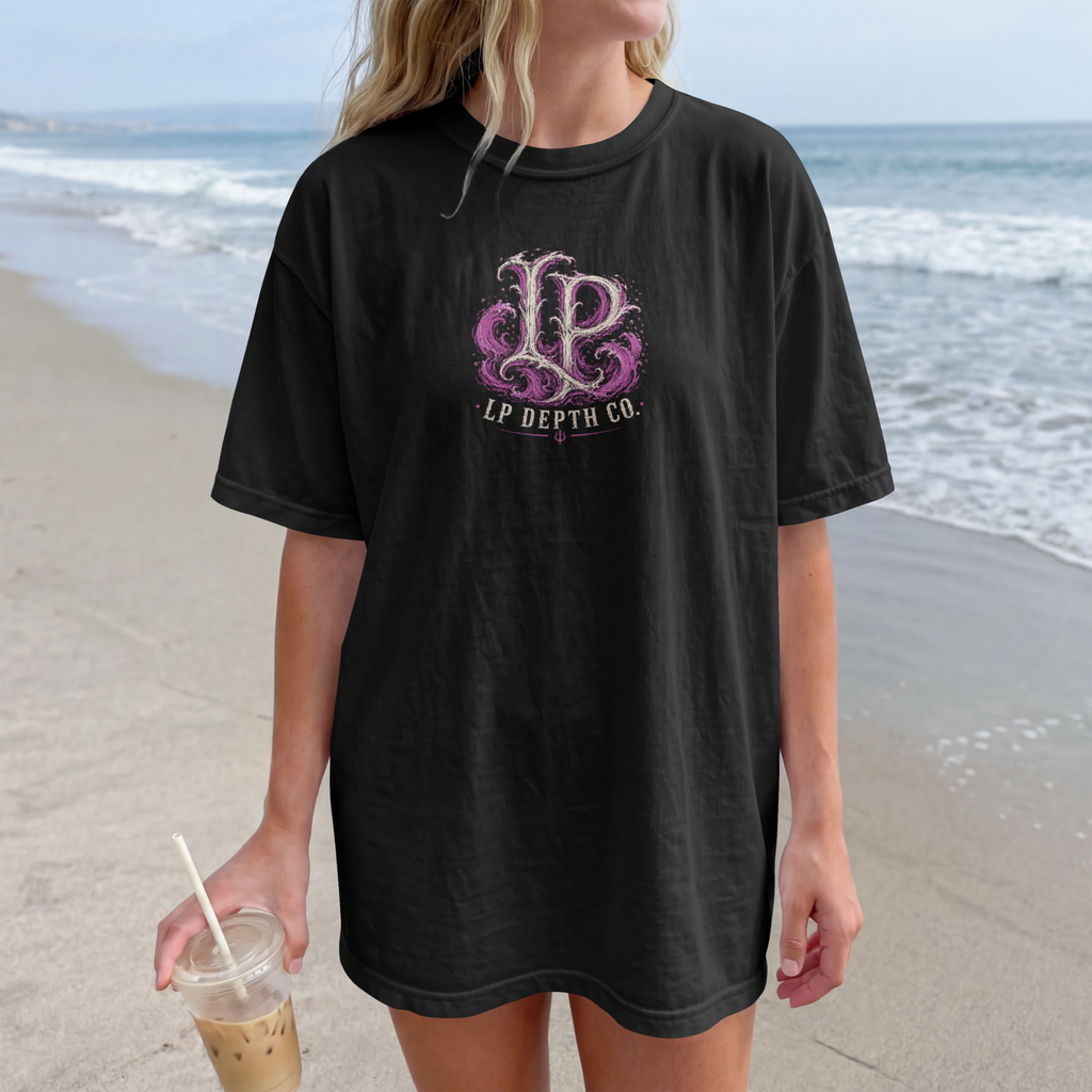 Love Lives Deep LP Depth Co front logo T-shirt mockup