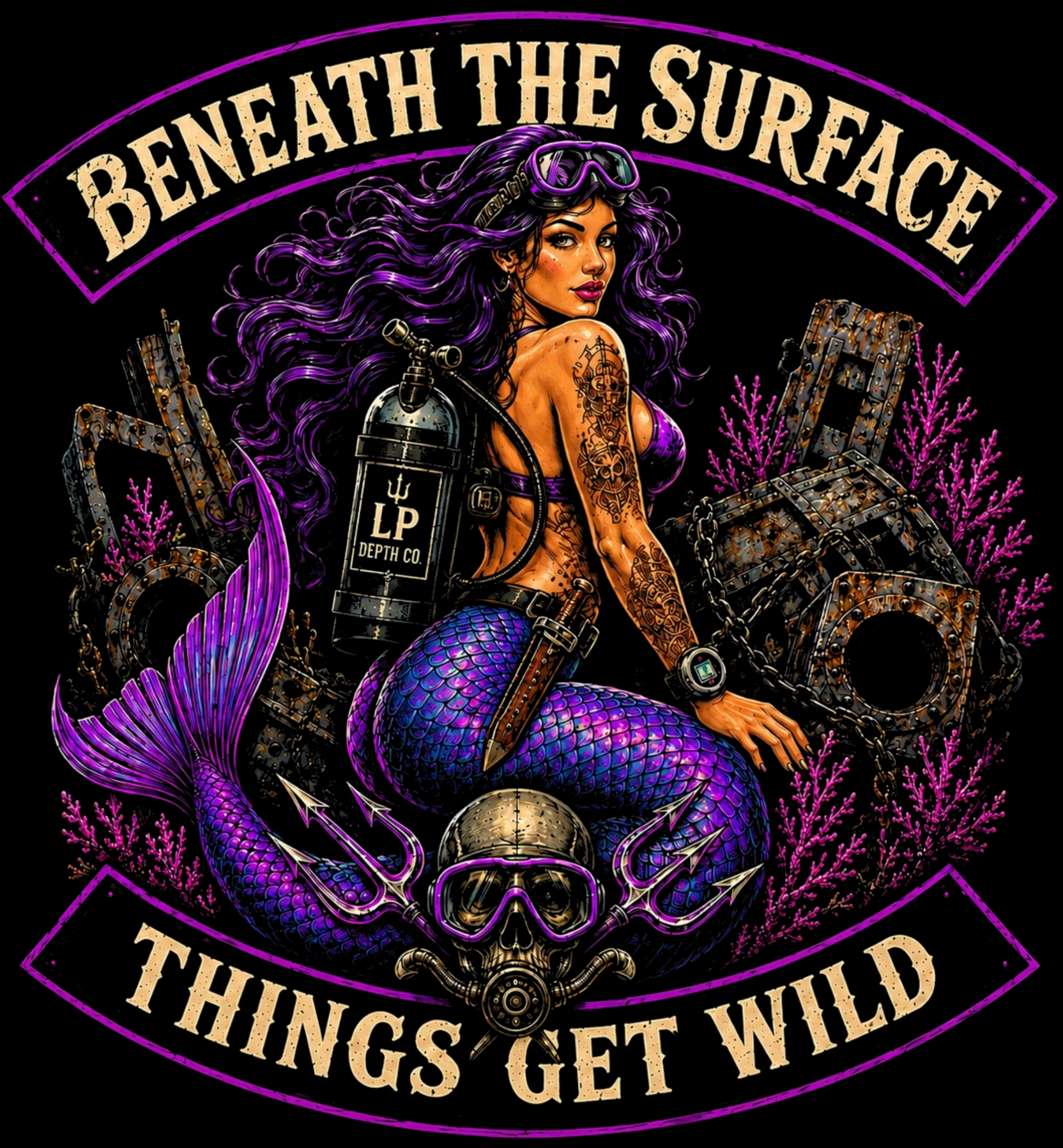 Beneath the Surface LP Depth Co artwork