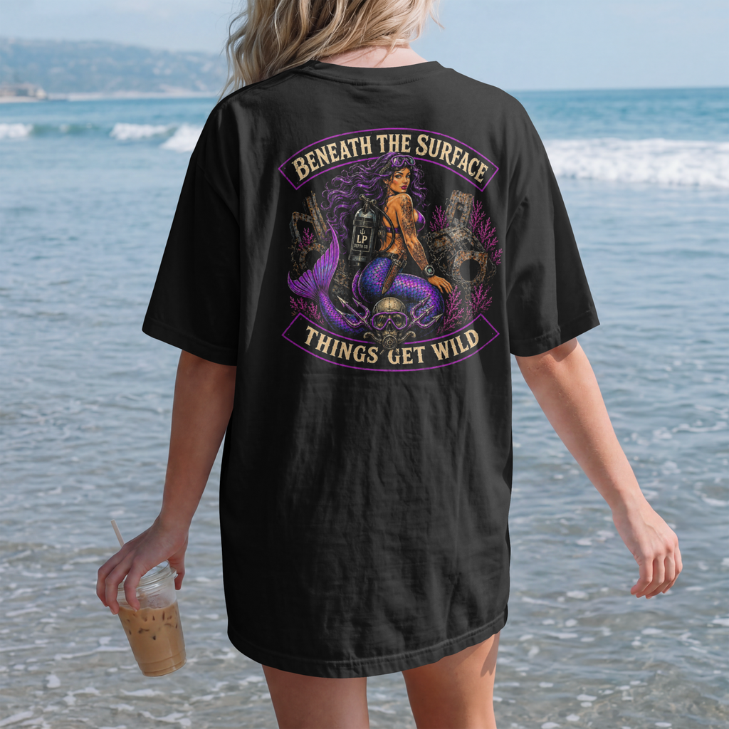 Beneath the Surface LP Depth Co front logo beach mockup