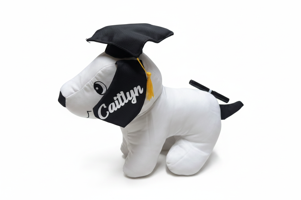 Personalized Graduation Stuffed Dog