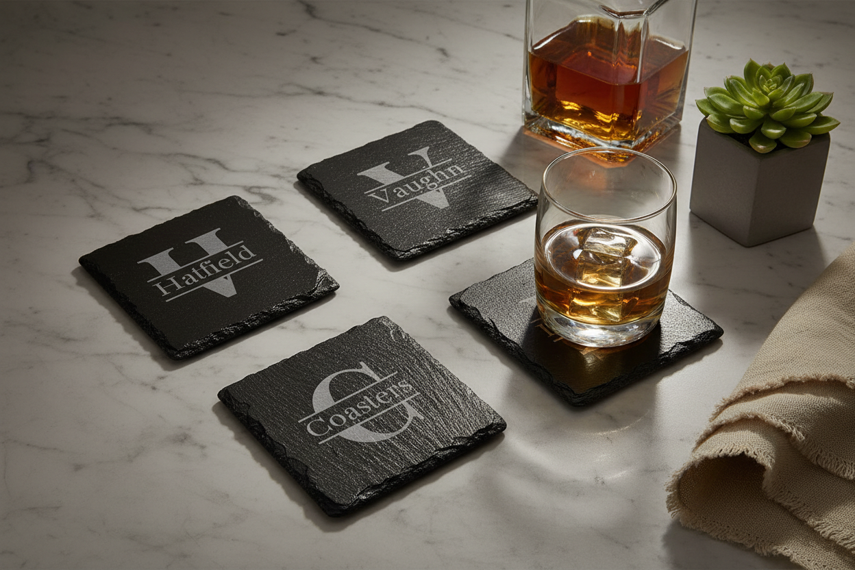 Personalized Slate Coasters Set of 4