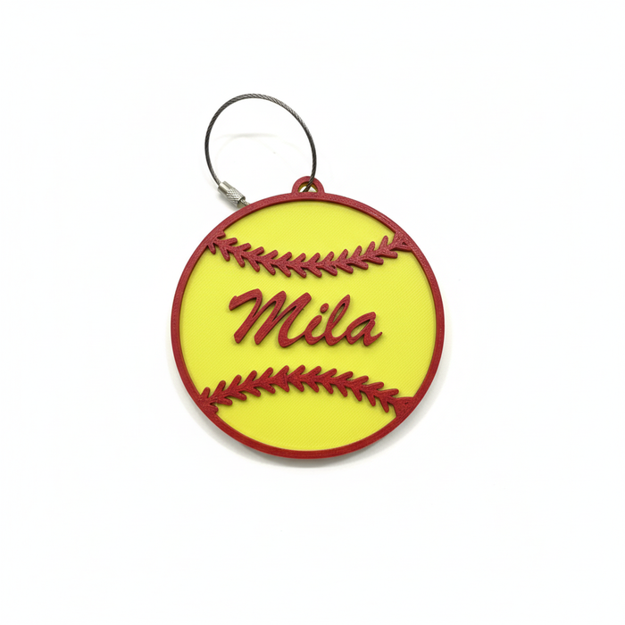 Personalized 3D Printed Sports Bag Tag